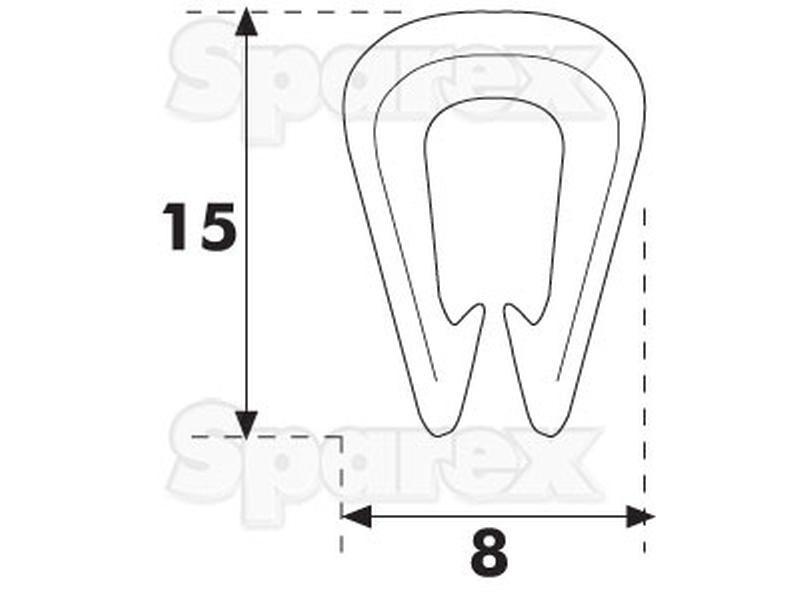 Plastic Edging Strip (Black) . 1mm - 4mm (1m length) .