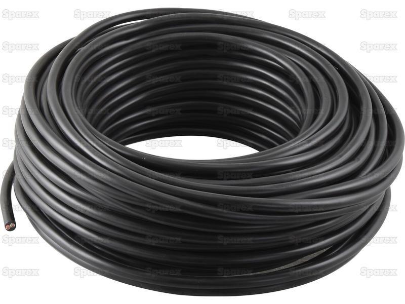 Electrical Cable - 2 Core, 4mm°² Cable, Black (Length: 50M), ()
