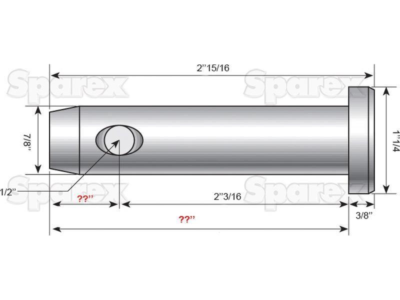 Lower link pin 22x55mm Cat. 1 for Case IH (3134910R1, 3134910R10, 3134910R2)