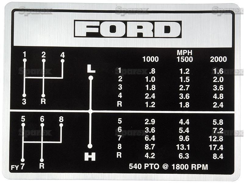 Gear Stick Decal for Ford New Holland 4110 (10 Series)