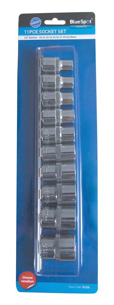 Blue Spot Tools 10 PCE 1/2" Metric Socket Set (10-24mm)