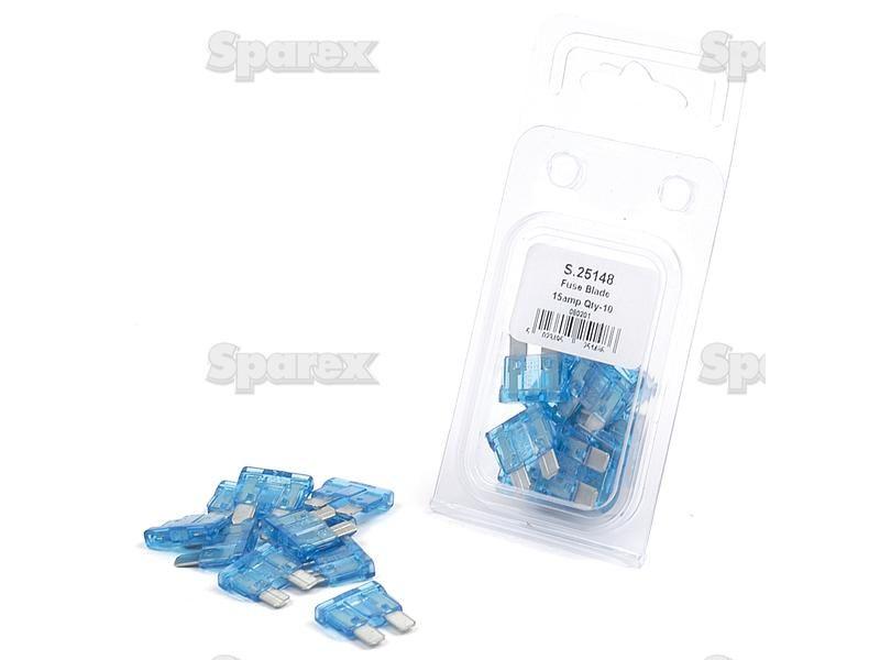 Blade Fuse 15A, 10 pcs. Agripak