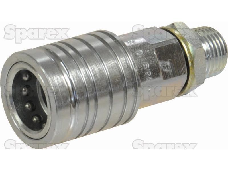 Sparex Quick Release Hydraulic Coupling Female 1/2'' Body x 1/2'' BSP Male Thread