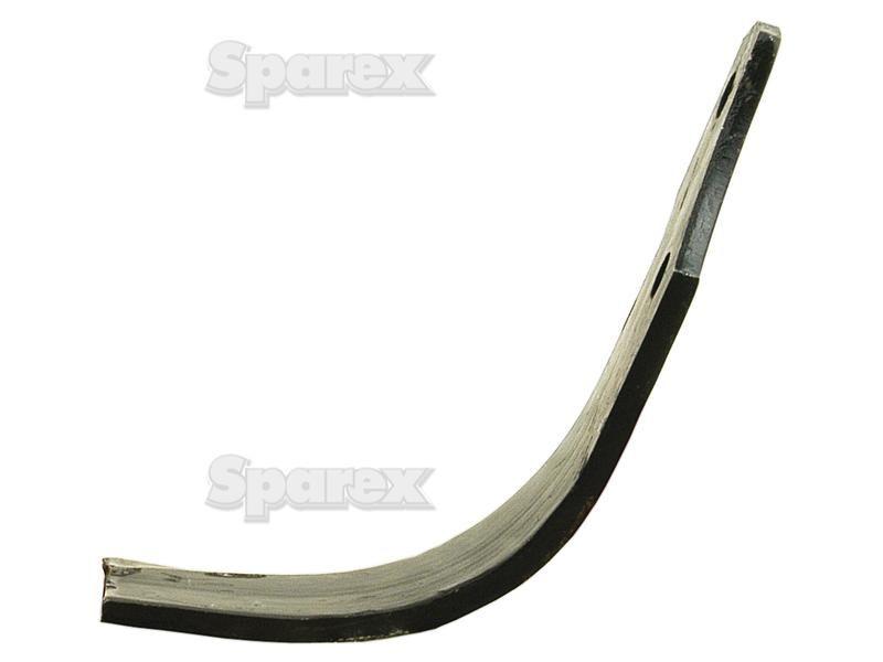 Rotavator Blade Curved RH 90x10mm Height: 257mm. Hole centres: 68mm. Hole Ø: 16.5mm. Replacement for Maschio for Maschio G