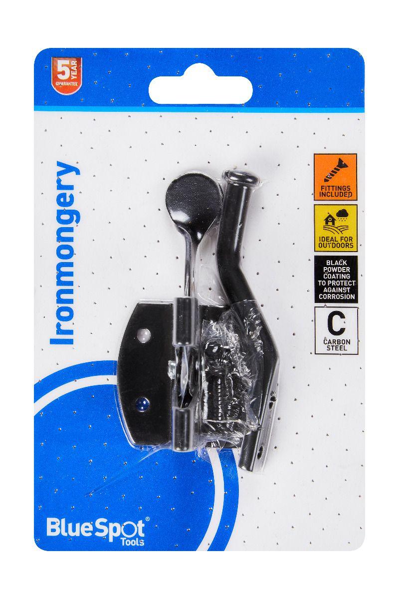 Blue Spot Tools Black Powder Coated Auto Gate Latch 50mm