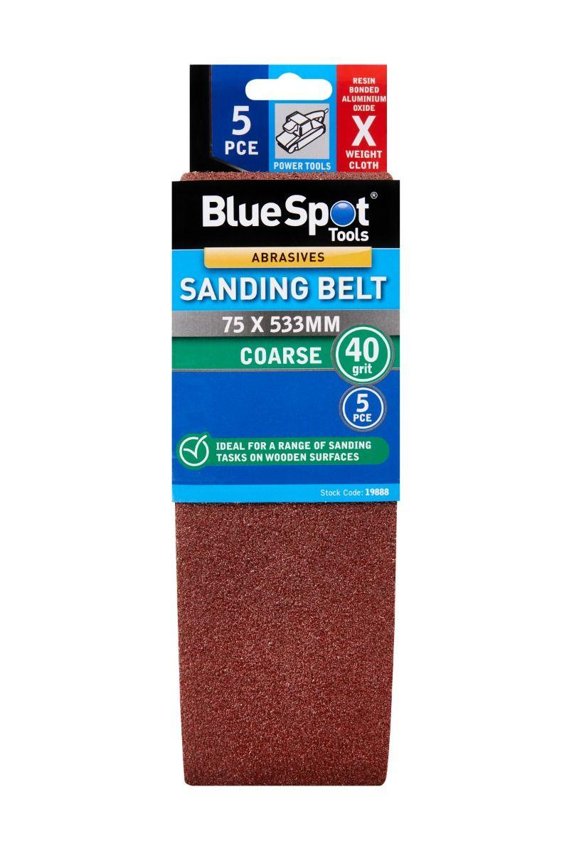 Blue Spot Tools 75 x 533mm Sanding Belt 40 Grit