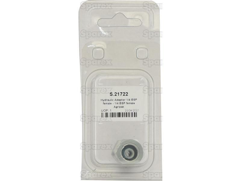Hydraulic Adaptor 1/4 BSP female - 1/4 BSP female Agripak