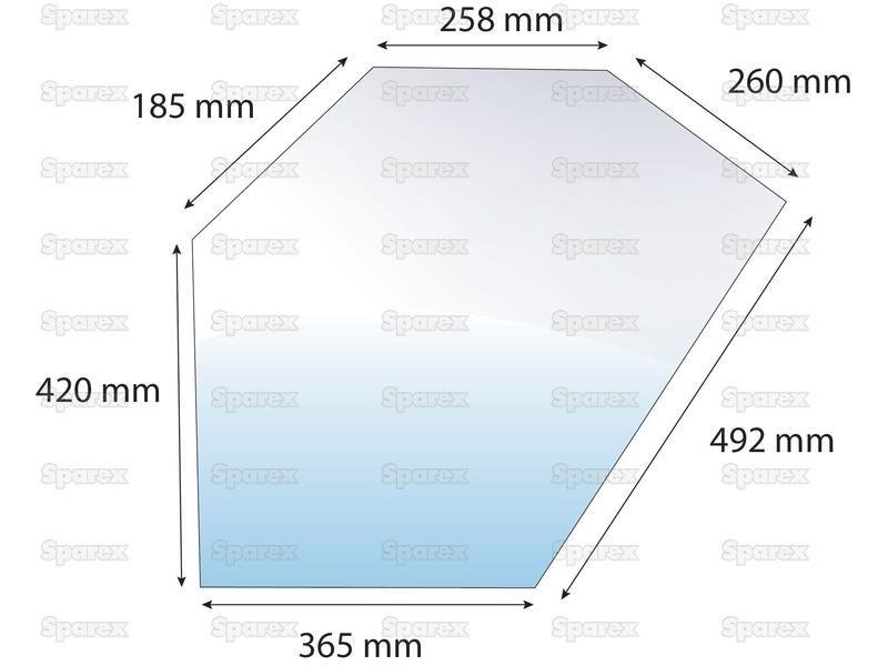 Door Glass for Zetor 7245 (UR1 Series)