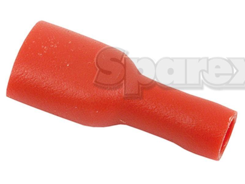 Pre Insulated Spade Terminal - Fully Insulated, Standard Grip - Female, 6.3mm, Red (0.5 - 1.5mm), (Bag )