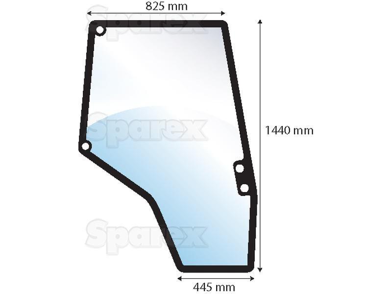 Door Glass RH for Massey Ferguson