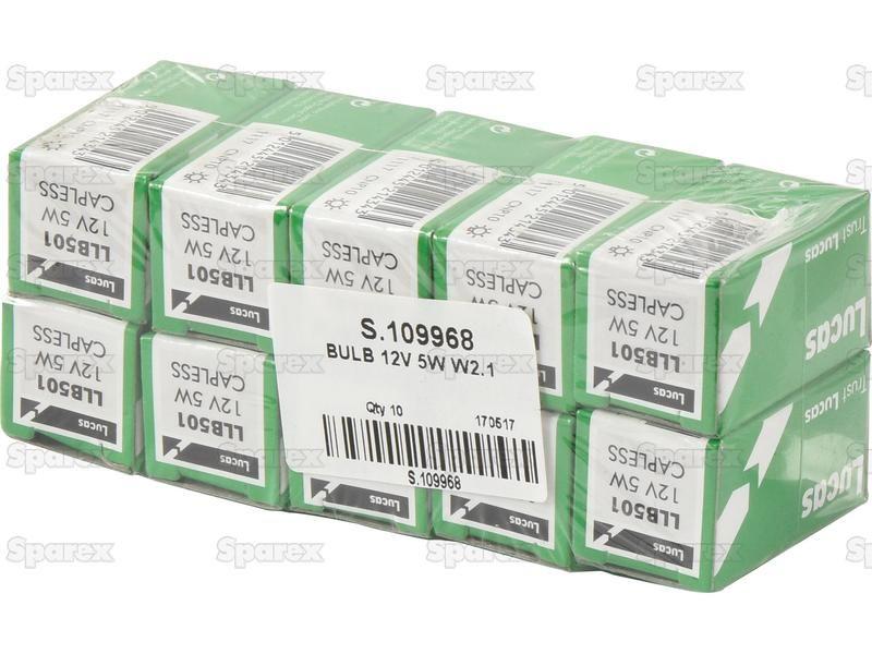 Halogen Side | Indicator Bulb, 12V, 5W, W2.1x9.5d Base Case IH, John Deere, Lucas, OSRAM, Phillips