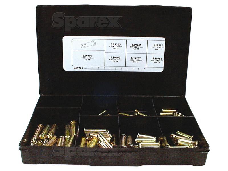 Metric Clevis Pins Ø: 4 - 10mm (Handipak 105 pcs.)