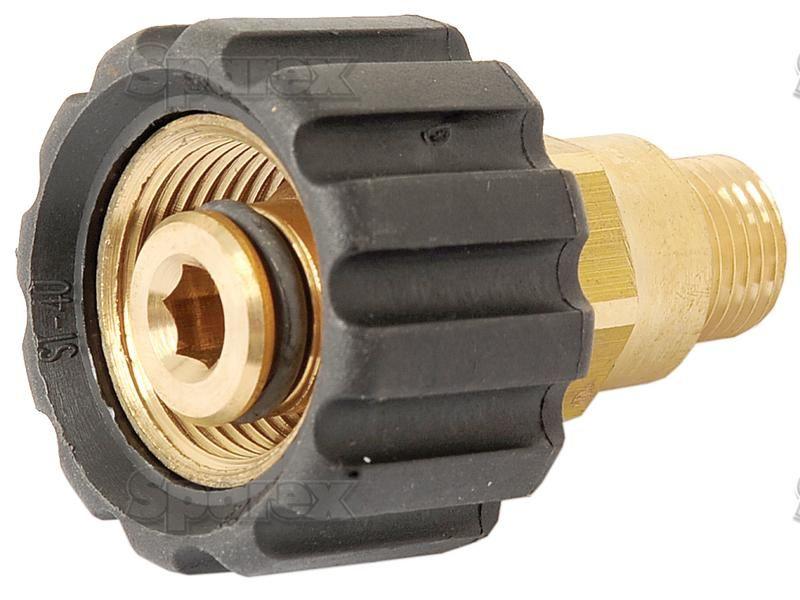Pressure Washer Adaptor M22 knurled thumb nut x 1/4''BSP male PARKER HANNIFIN (40002203)