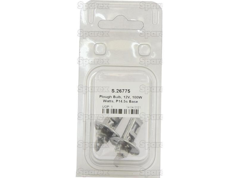 Halogen Plough Bulb, 12V, 100W, P14.5s Base