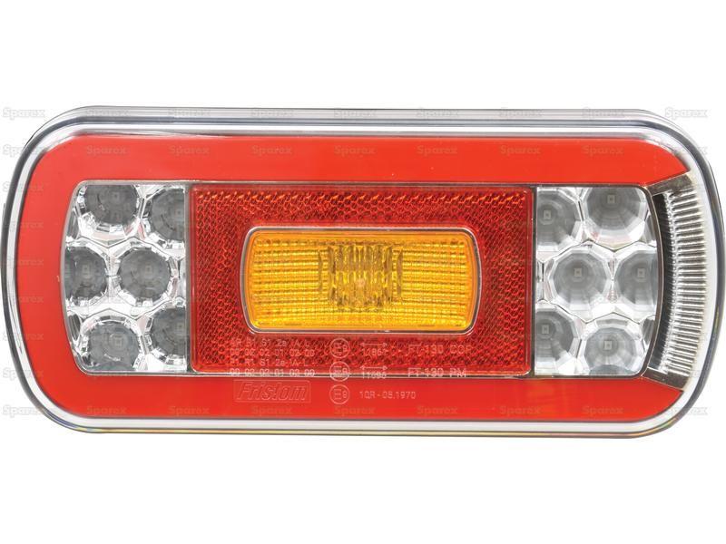 LED Rear Combination Light, Function: 6, Brake / Tail / Indicator / Fog / Number Plate / Reflector, RH & LH, 12-36V