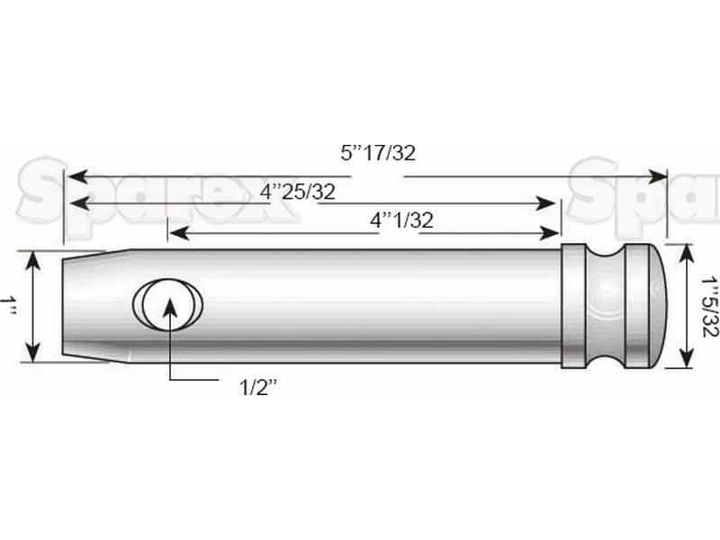 Top link pin 25x102mm Cat. 2