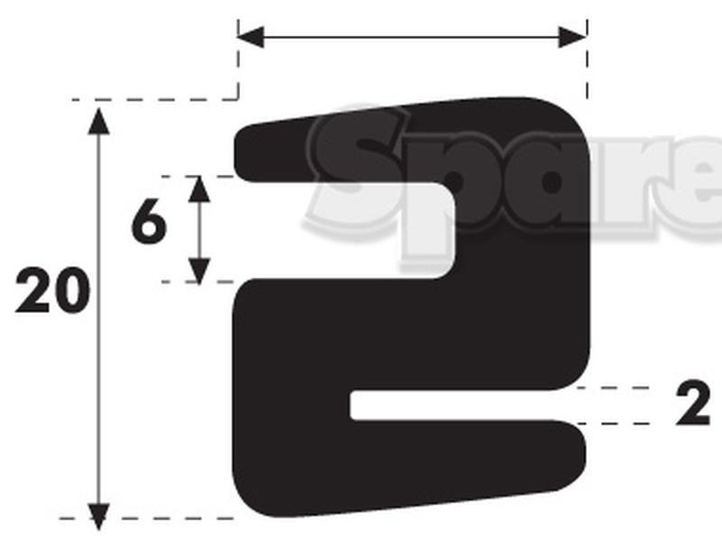 S' Type Glazing Rubber | for Ford New Holland