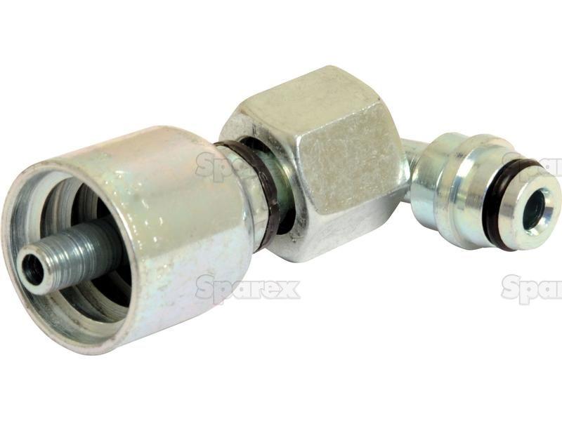 Parker Metric Hose Insert 1/4'' x M16 x 1.50  Male 90° Swept Swivel Light Series PARKER HANNIFIN (1CF48-10-4)