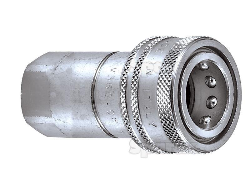 Faster Quick Release Hydraulic Coupling Female 3/8'' Body x 3/8'' BSP Female Thread Faster S.p.A (ANV 38 GAS F, ANV38GASF)
