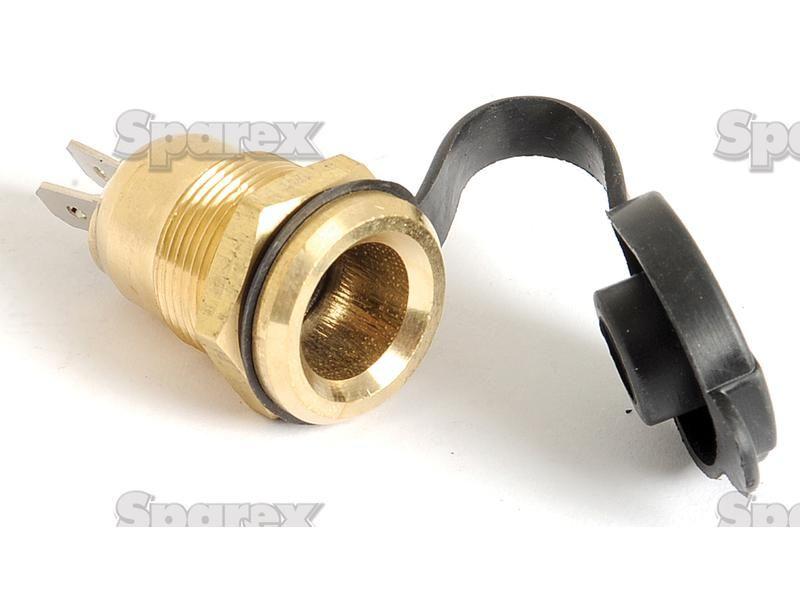Jack Plug Socket with Cap (metal)