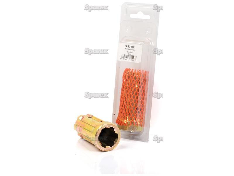 PTO Sleeve Increaser - Female spline 1 1/8'' - 6 x Male spline 1 3/8'' - 6 with .