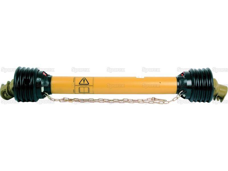 PTO Shaft - (Lz) Length: 1250mm, 1 3/8'' x 6 Spline Q.R. to 1 3/8'' x 6 Spline Q.R.