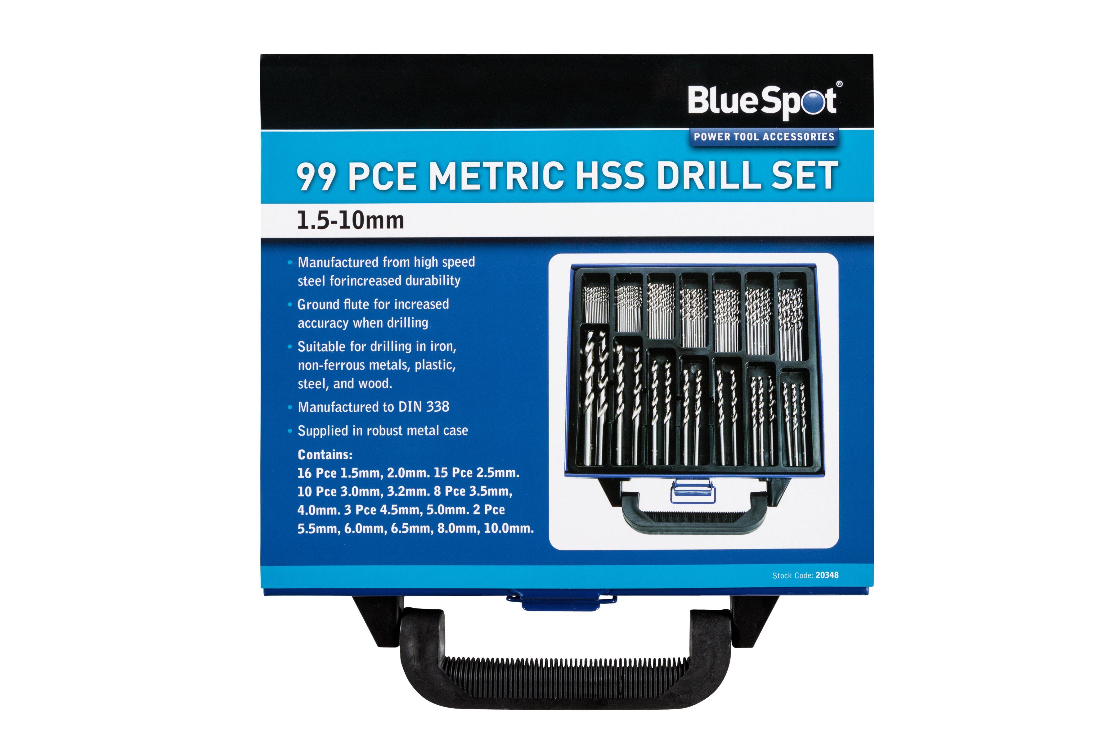 Blue Spot Tools 99 PCE Metric HSS Drill Set (1.5-10mm)