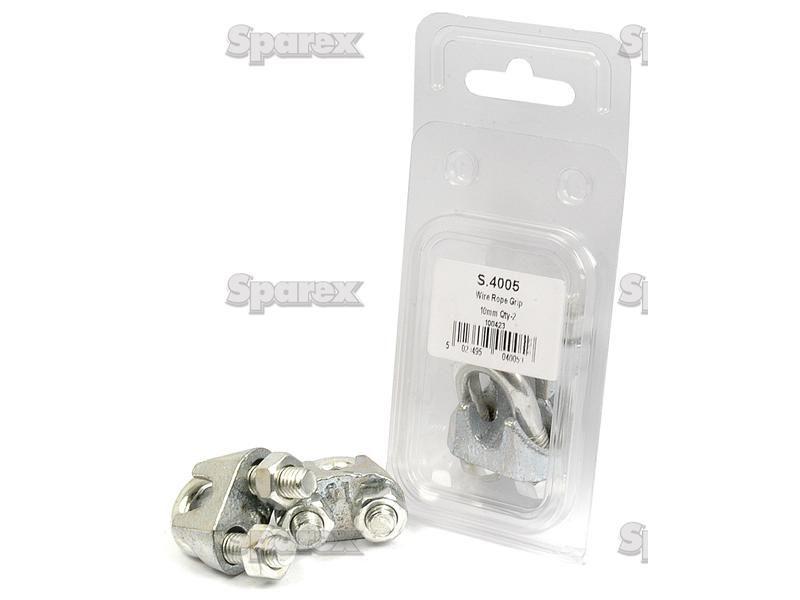 Wire Rope Clips, Wire Ø10mm (3/8'') 2 pcs. Agripak