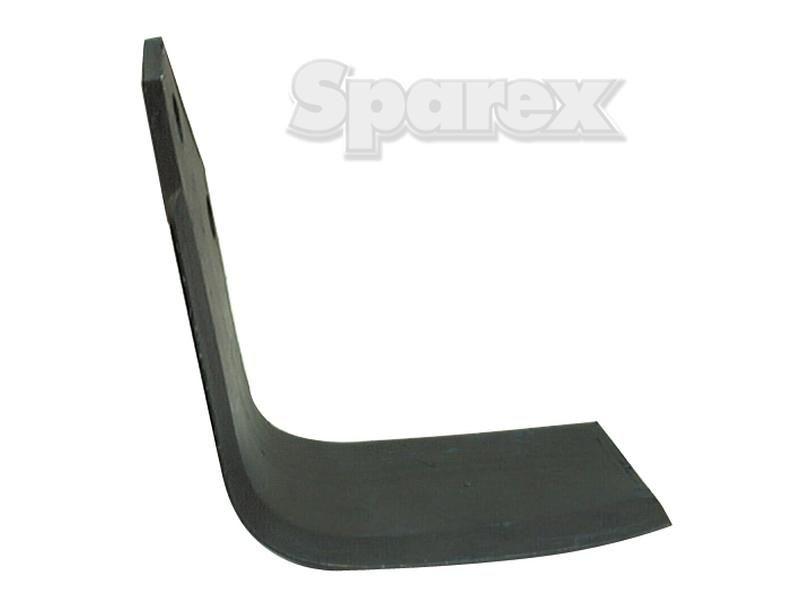 Rotavator Blade Square RH 80x6mm Height: 180mm. Hole centres: 56mm. Hole Ø: 14.5mm. Replacement for Maschio for Maschio Z