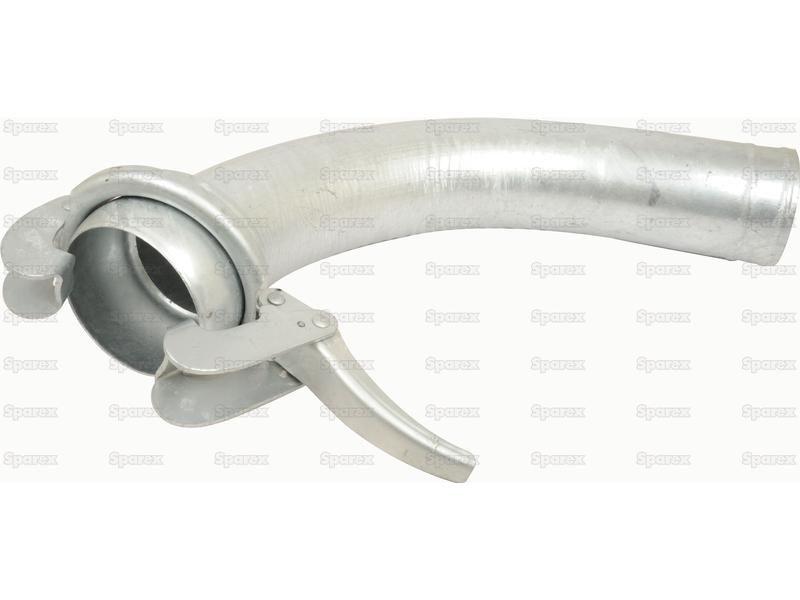 Male Coupling with Hose end & 90° Galvanised Bend 6" Galvanised B |  Bauer