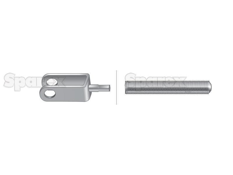 Hand Throttle Cable - Length: 860mm, Outer cable length: 690mm. for Massey Ferguson