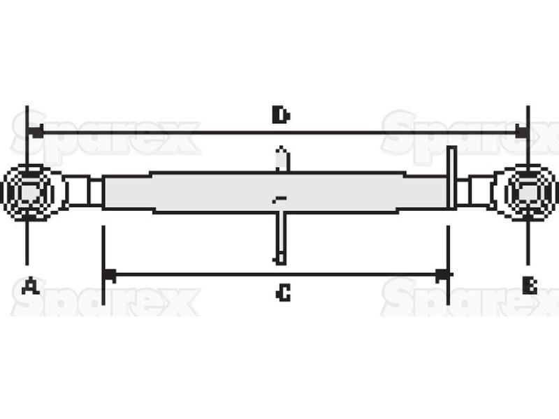 Top Link (Cat.1/1) Ball and Ball, 1 1/16'', Min. Length: 590mm. for Massey Ferguson 35 (Pre 100 Series (1947 - 65))