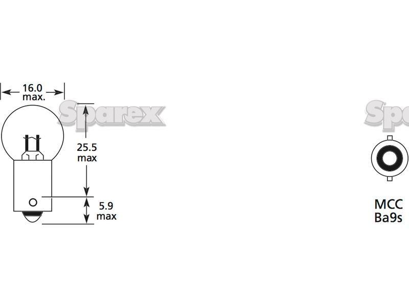Halogen Side | Indicator Bulb, 12V, 5W, BA9s Base Lucas, OSRAM, PARKER HANNIFIN, Phillips