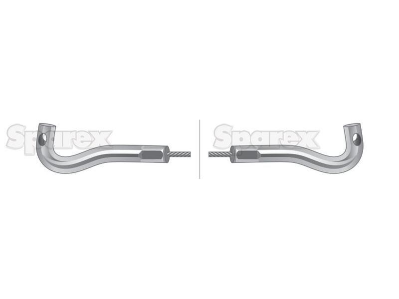 Hand Throttle Cable - Length: 1440mm, Outer cable length: 1177mm. for Case IH 895XL