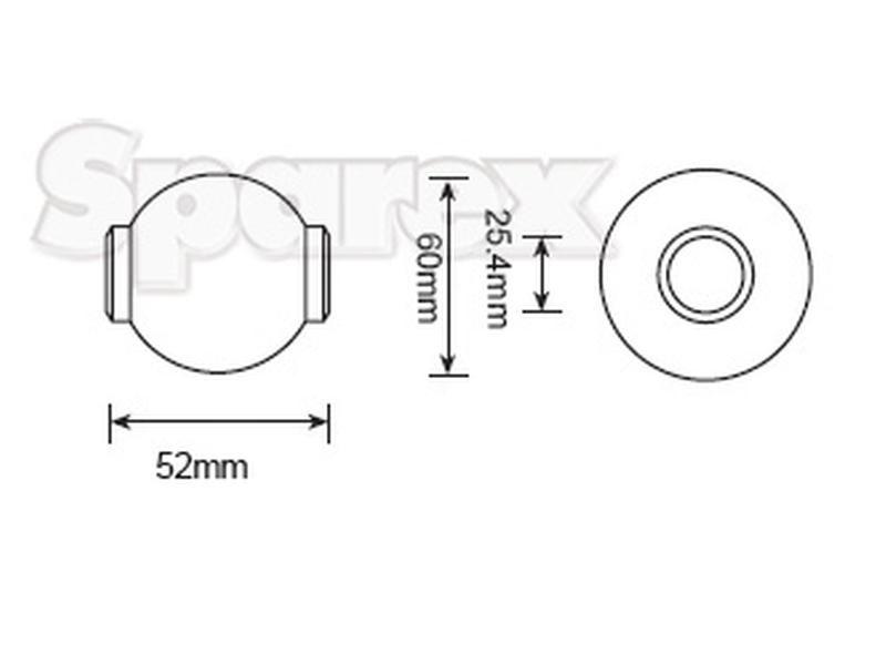 Heavy Duty Top Link Ball (Cat. 3/2)