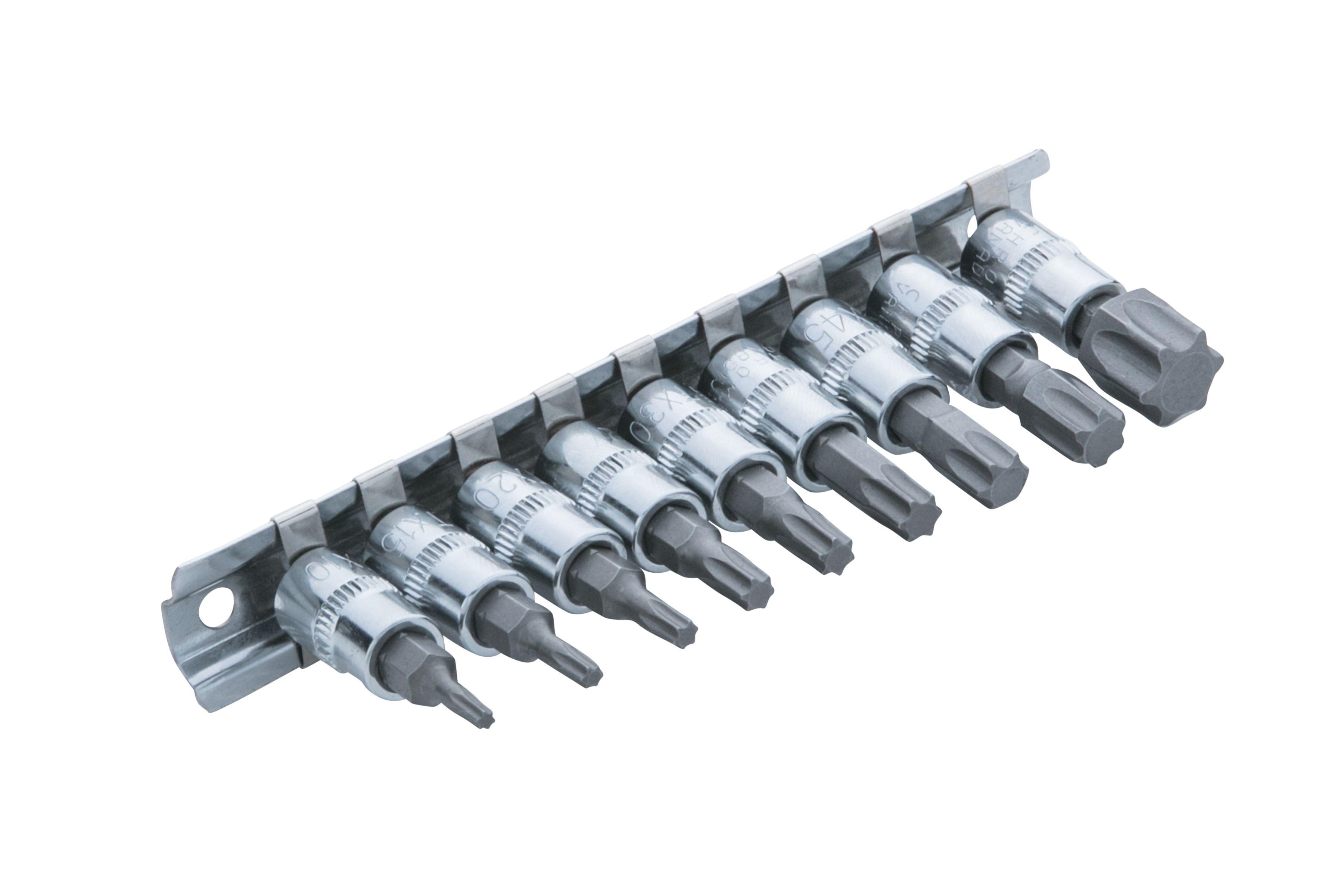 Blue Spot Tools 9 PCE 1/4" Torx Bit Socket Set (T10-T60)