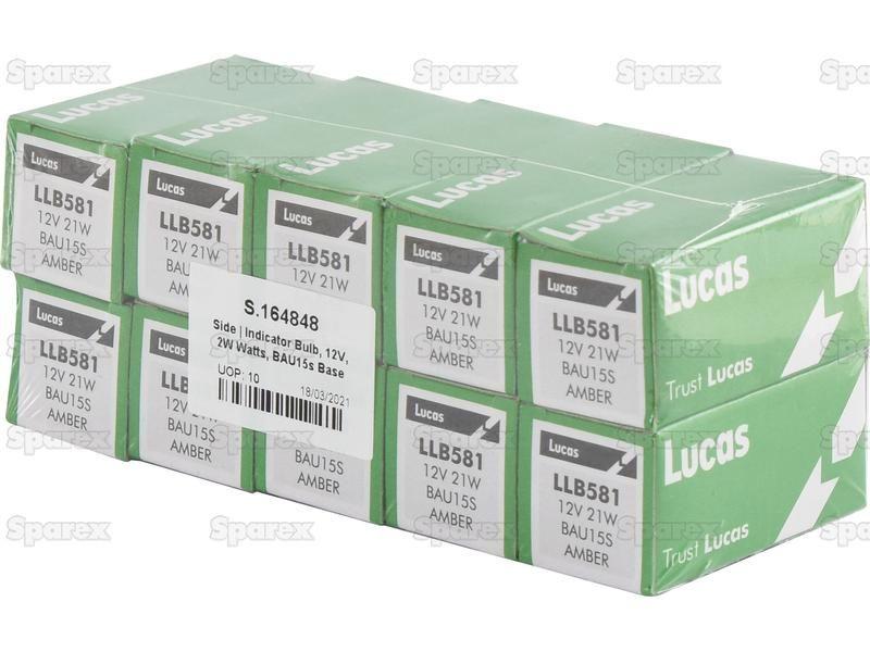 Halogen Side | Indicator Bulb, 12V, 2W, BAU15s Base Lucas (LLB581)