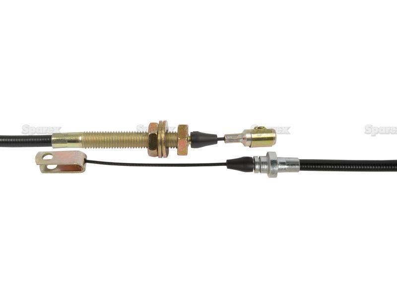 Foot Throttle Cable - Length: 730mm, Outer cable length: 596mm. for Ford New Holland (81866243, 81866760, 81870808, F0NN9C799FA, F0NN9C799FB, F1NN9C799FA)