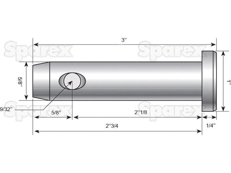 Top link pin 16x54mm Cat. 0
