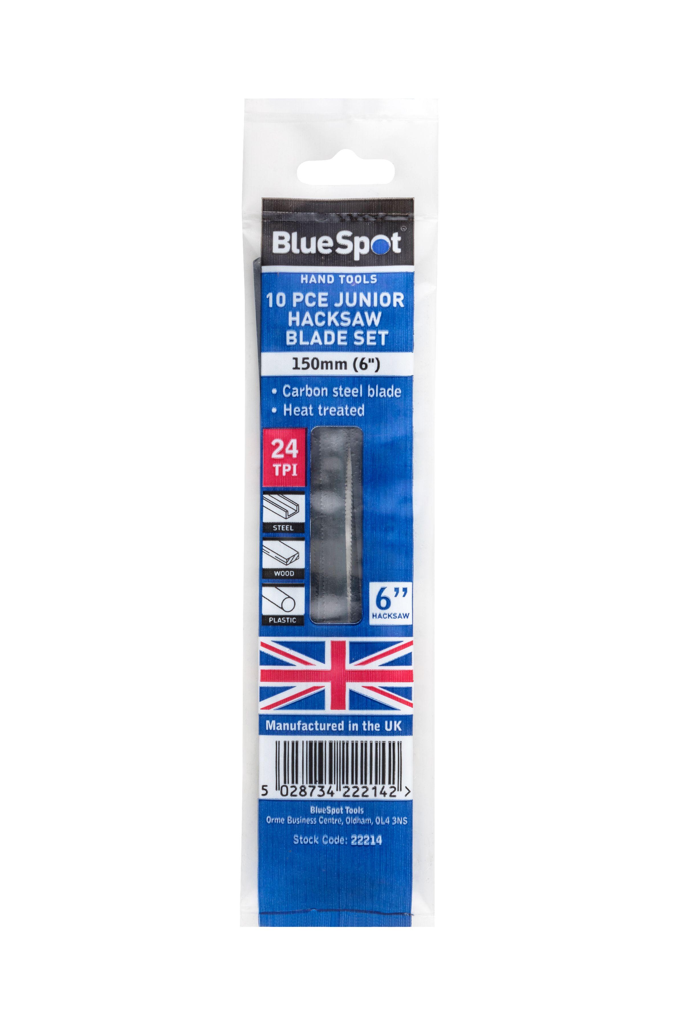 Blue Spot Tools 10 PCE 150mm (6") British Made Junior Hacksaw Blade Set