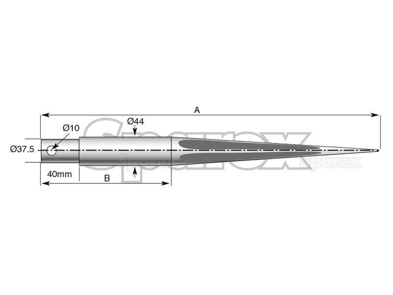 Staight Loader Tine | 1160mm for Massey Ferguson, Bobcat, RIMAN (2225)