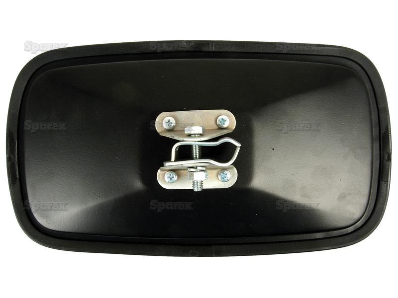 Mirror Head Convex Rectangular | Height: 320mm Width: 180mm  Arm Ø: 12 - 15mm