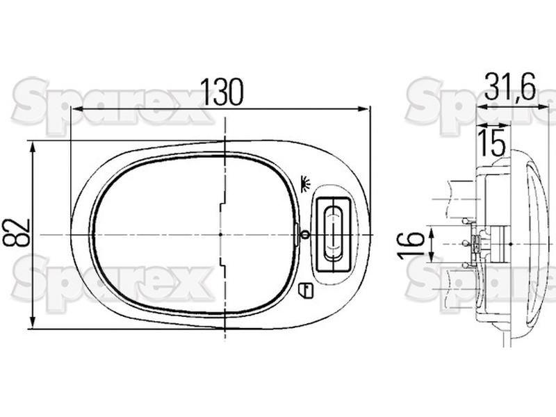 Halogen Interior Light 12V for John Deere 7450 (Forage Harvesters - 7050 Series)