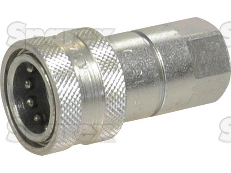 Faster Quick Release Hydraulic Coupling Female 1/4'' Body x 1/4'' BSP Female Thread Faster S.p.A (NV 14 GAS F, NV14GASF)