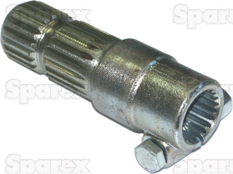 PTO Adaptor - Female spline 1 3/8'' - 21 x Male spline 1 3/4'' - 20 with Clamp Bolt.