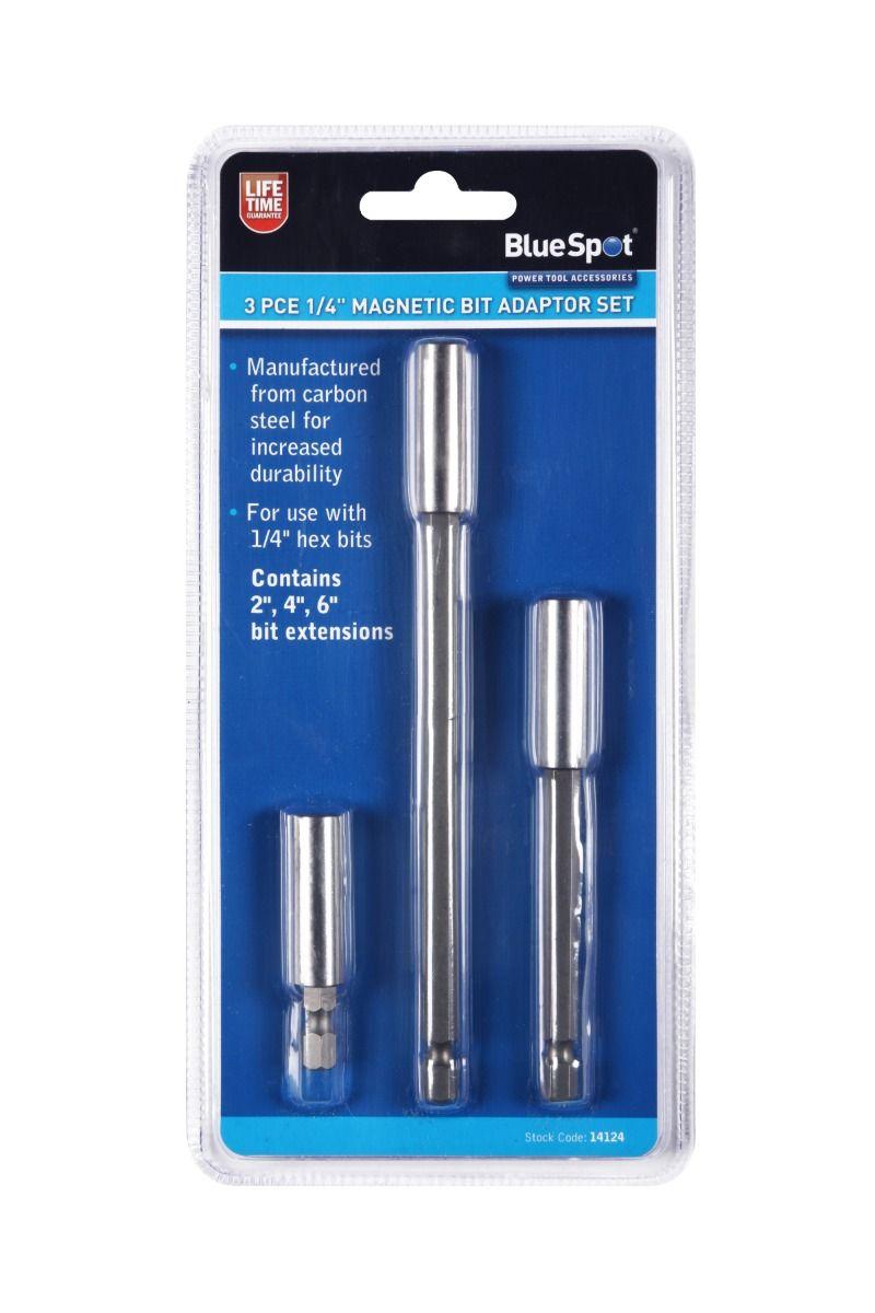 Blue Spot Tools 3 PCE 1/4" Magnetic Bit Adaptor Set