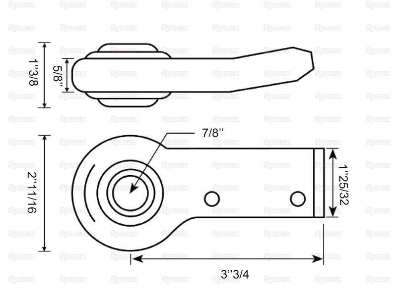 Lower Link Weld On Ball End (Cat. 1) RH