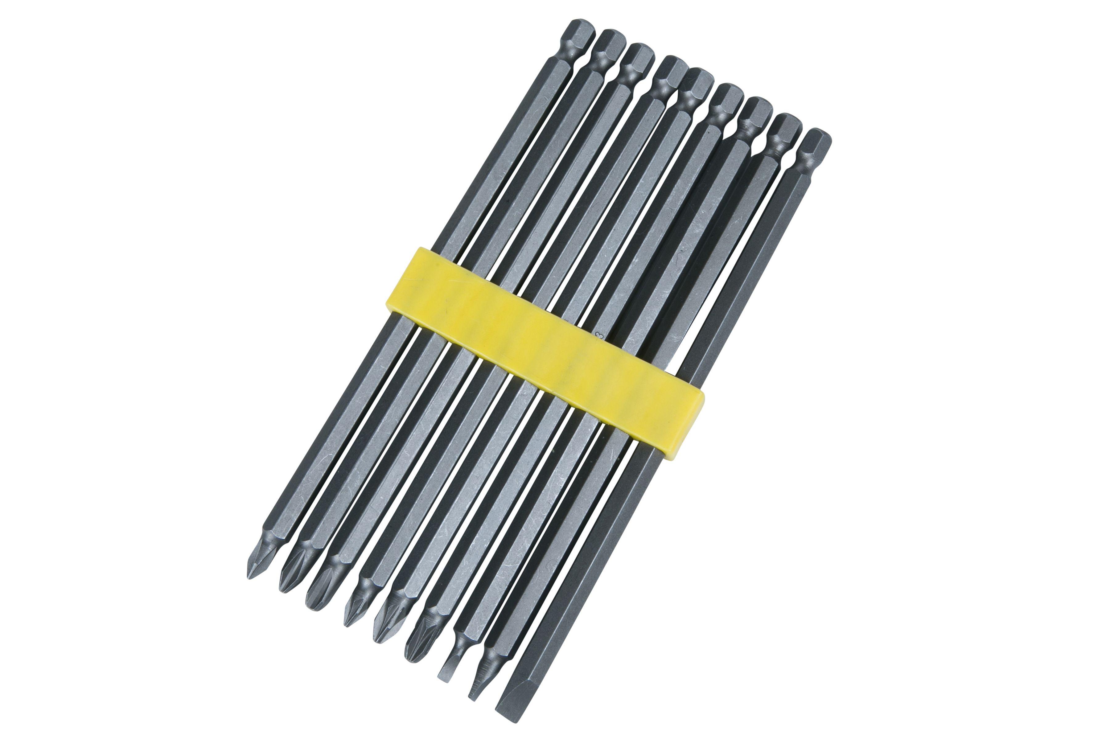 Blue Spot Tools 9 PCE 150mm Chrome Vanadium Extra Long Power Bit Set