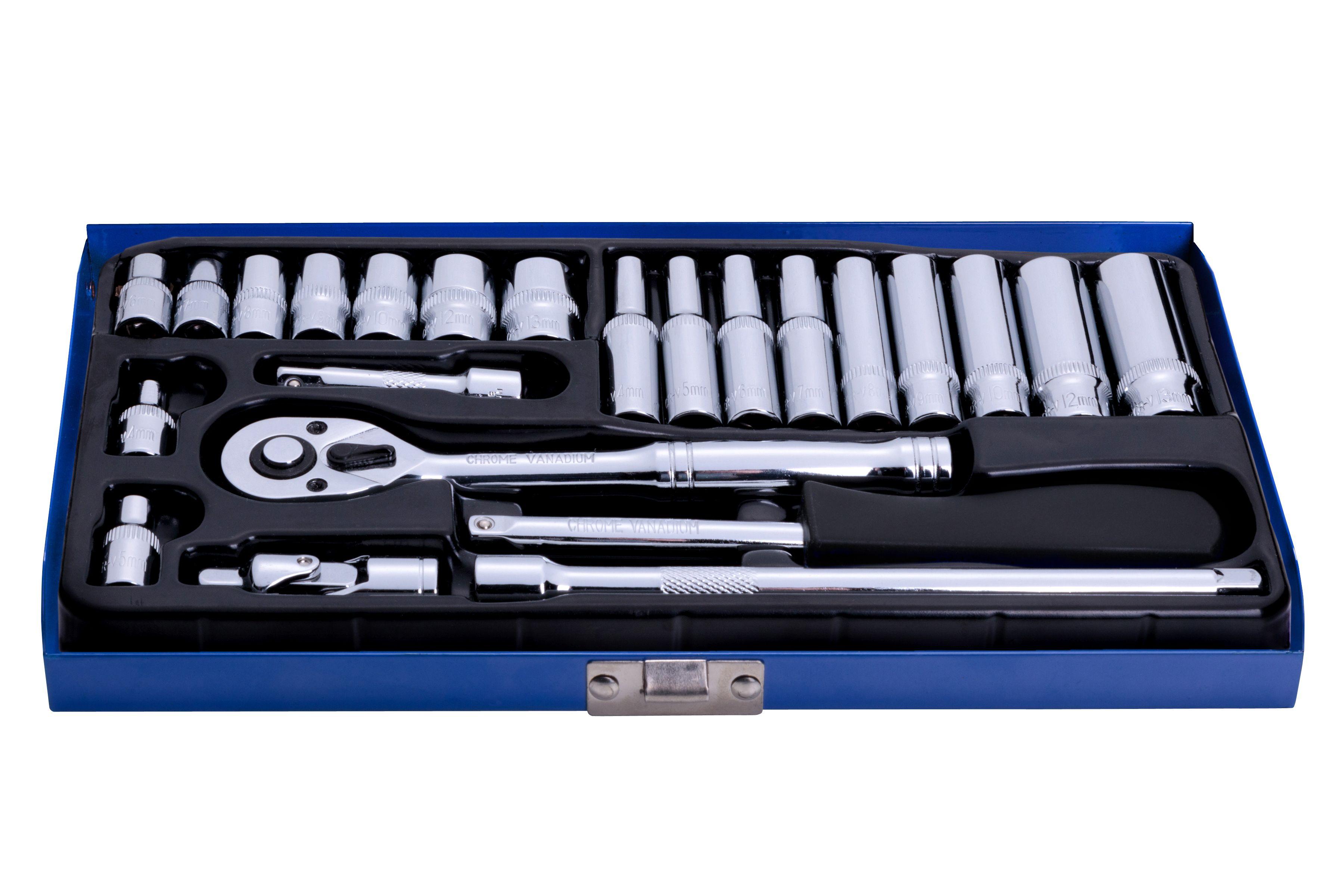 Blue Spot Tools 24 PCE 1/4" Metric Socket Set (4-13mm)