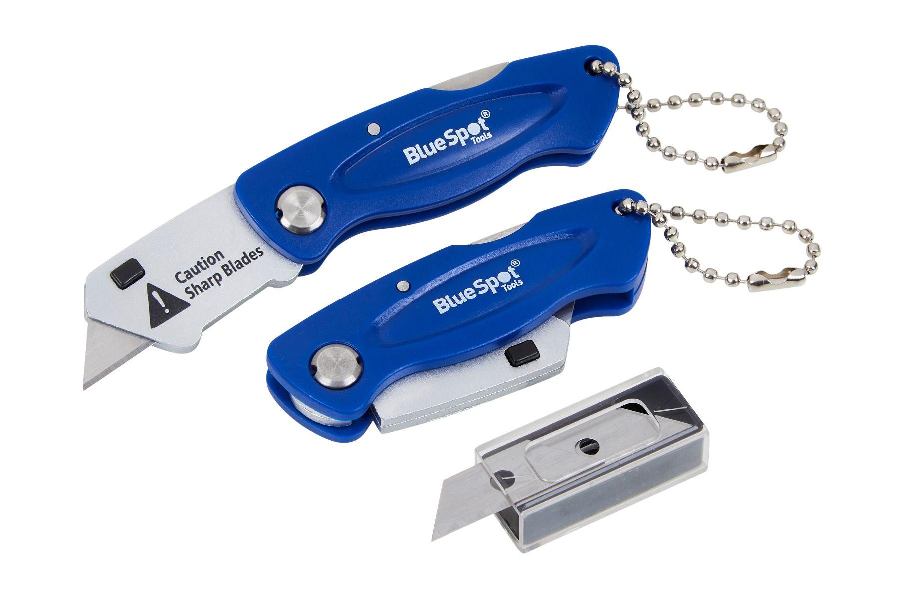Blue Spot Tools 2 PCE Mini Folding Knife with Blades
